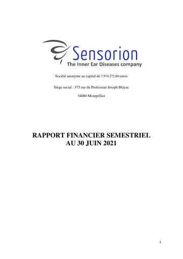 Thumbnail Sensorion Half-year Report 2021-h1