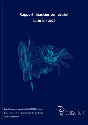 Thumbnail Sensorion Half-year Report 2022-h1