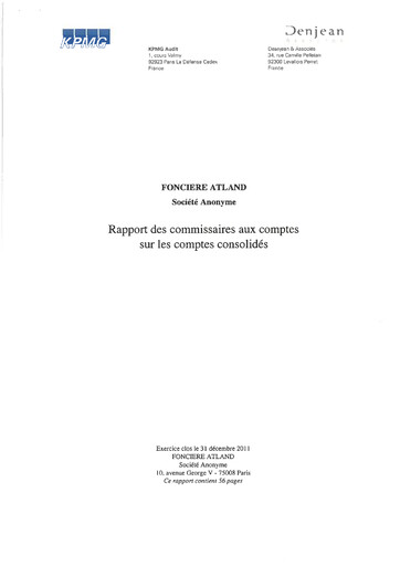 Thumbnail Atland SAS Financial Statement 2011