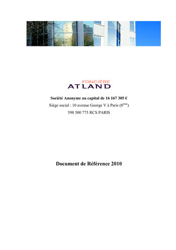 Thumbnail Atland SAS Universal Registration Document 2010