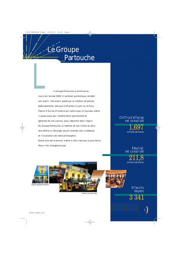 Thumbnail Groupe Partouche Annual Report 2000