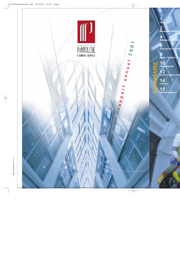 Thumbnail Groupe Partouche Annual Report 2001