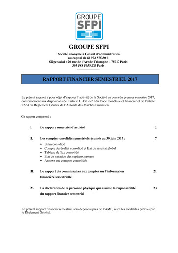 Thumbnail Groupe SFPI Half-year Report 2017-h1