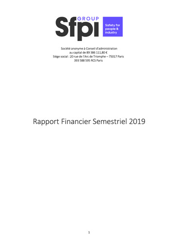 Thumbnail Groupe SFPI Half-year Report 2019-h1