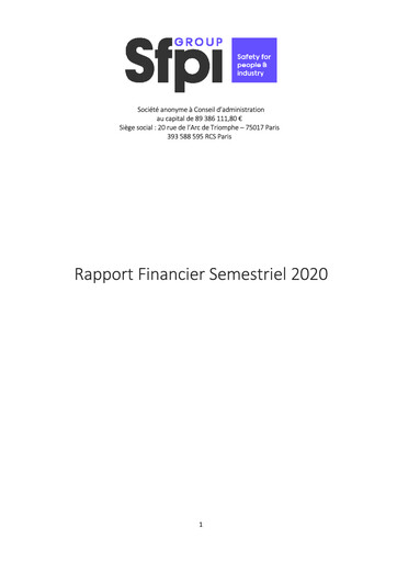 Thumbnail Groupe SFPI Half-year Report 2020-h1