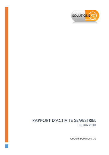 Thumbnail Solutions 30 Half-year Report 2018-h1