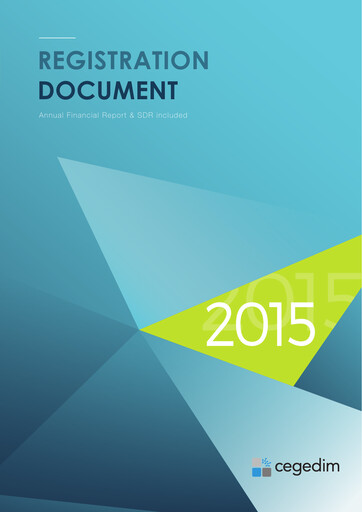 Thumbnail Cegedim SA Universal Registration Document 2015