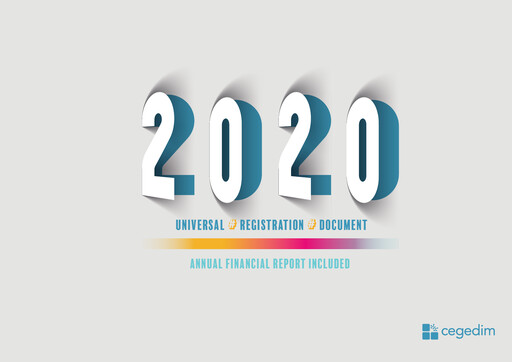 Thumbnail Cegedim SA Universal Registration Document 2020