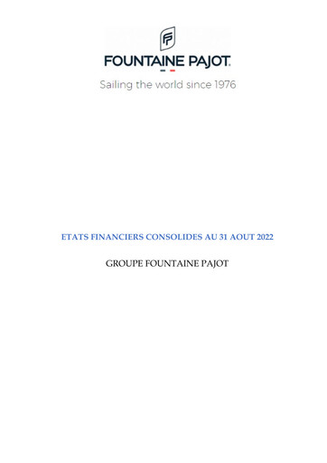 Thumbnail Fountaine Pajot Financial Statement 2021-2022