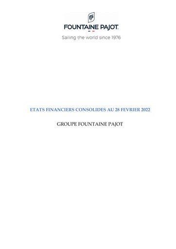 Thumbnail Fountaine Pajot Half-year Report 2021-2022