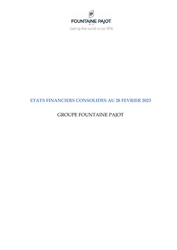 Thumbnail Fountaine Pajot Half-year Report 2022-2023