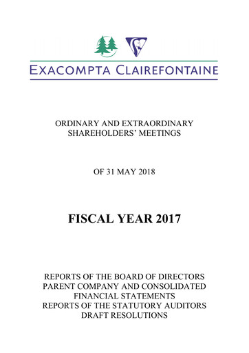 Thumbnail Exacompta Clairefontaine Annual Report 2017