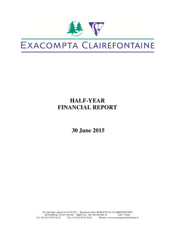 Thumbnail Exacompta Clairefontaine Half-year Report 2015-h1