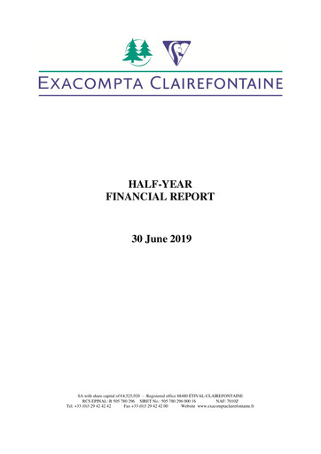 Thumbnail Exacompta Clairefontaine Half-year Report 2019-h1