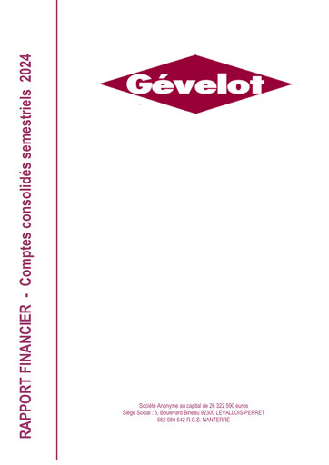 Thumbnail Gévelot SA Half-year Report 2024-h1