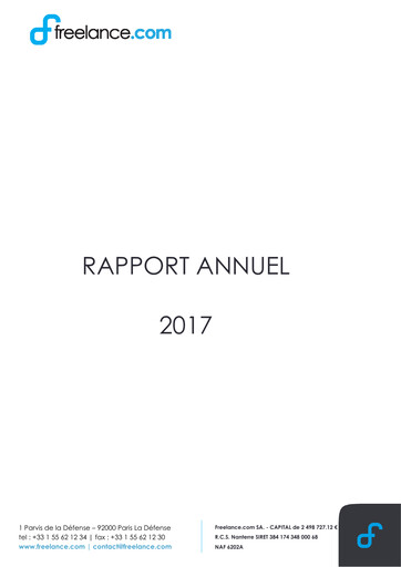 Thumbnail Freelance.com SA Annual Report 2017