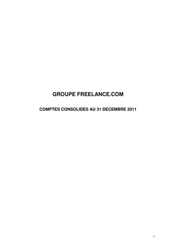 Thumbnail Freelance.com SA Financial Statement 2011