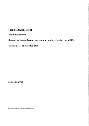 Thumbnail Freelance.com SA Financial Statement 2013