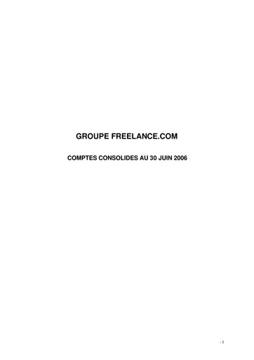 Miniature Freelance.com SA Rapport semestriel 2006-h1