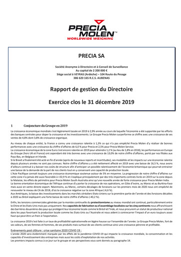 Thumbnail Precia S.A. Financial Report 2019