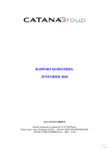 Thumbnail Catana Group Half-year Report 2019-2020