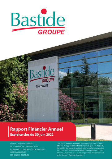 Thumbnail Bastide Le Confort Médical Annual Report 2022