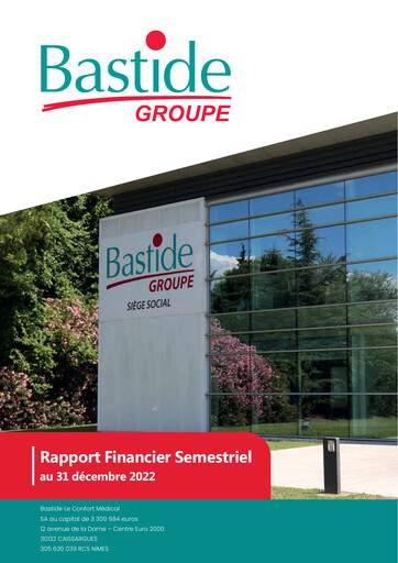 Miniature Bastide Le Confort Médical Rapport semestriel 2022-h2
