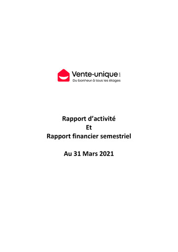 Thumbnail Vente-Unique.com Half-year Report 2020-2021