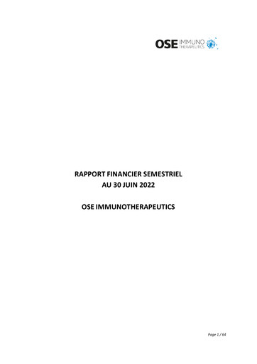 Thumbnail OSE Immunotherapeutics Half-year Report 2022-h1
