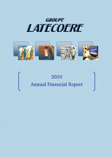 Miniature Latécoère S.A. Rapport financier 2010