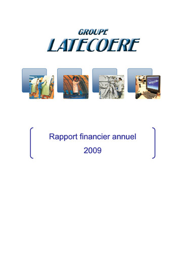 Thumbnail Latécoère S.A. Financial Report 2009