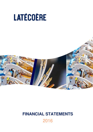 Thumbnail Latécoère S.A. Financial Statement 2016