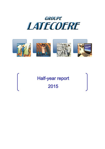 Thumbnail Latécoère S.A. Half-year Report 2015-h1