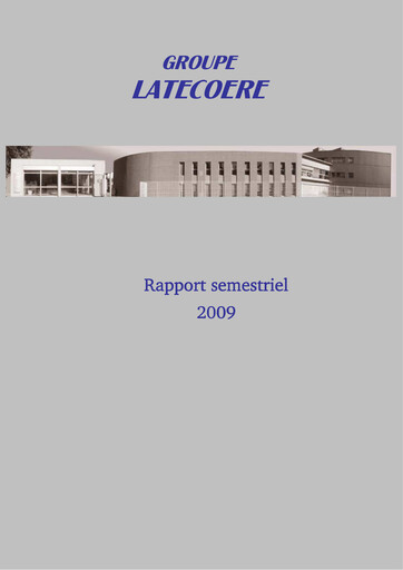 Thumbnail Latécoère S.A. Half-year Report 2009-h1