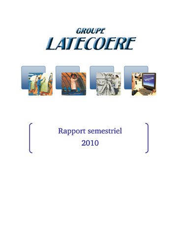 Thumbnail Latécoère S.A. Half-year Report 2010-h1
