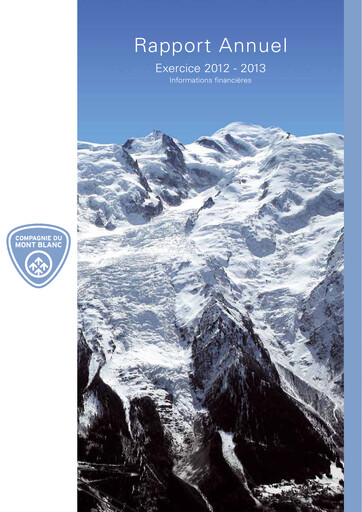 Thumbnail Compagnie Du Mont-Blanc Annual Report 2012-2013