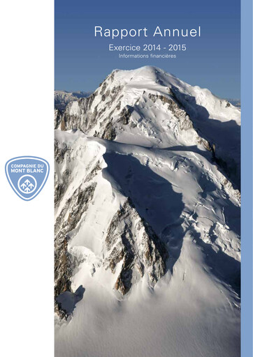 Thumbnail Compagnie Du Mont-Blanc Annual Report 2014-2015