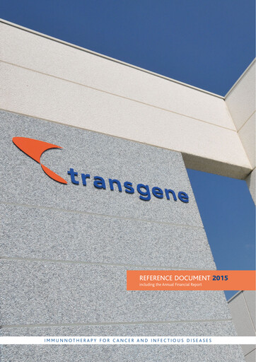 Vorschaubild Transgene SA Universelles Registrierungsdokument 2015