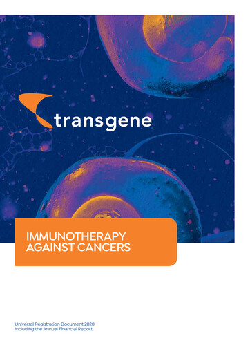 Vorschaubild Transgene SA Universelles Registrierungsdokument 2020