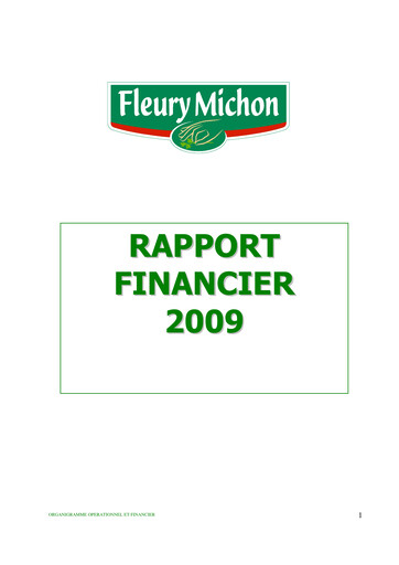 Miniature Fleury Michon Rapport financier 2009