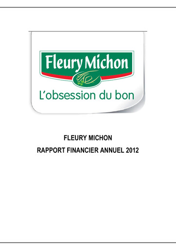 Miniature Fleury Michon Rapport financier 2012