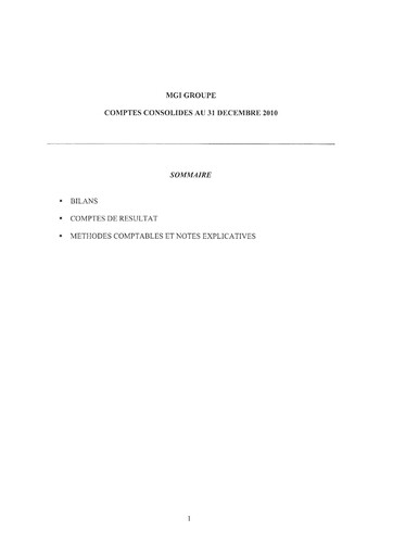 Thumbnail MGI Digital Technology Financial Statement 2010