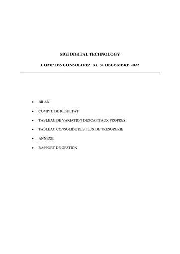 Thumbnail MGI Digital Technology Financial Statement 2022