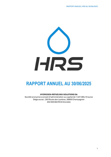 Thumbnail Hydrogen-Refueling-Solutions Annual Report 2024-2025