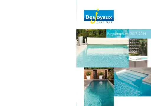 Thumbnail Piscines Desjoyaux Annual Report 2013-2014