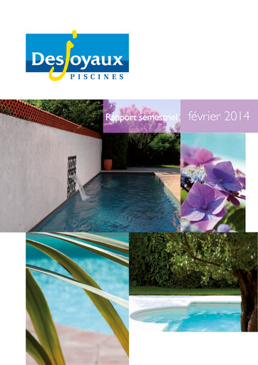 Vorschaubild Piscines Desjoyaux Halbjahresbericht 2013-2014