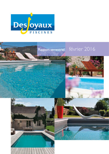 Vorschaubild Piscines Desjoyaux Halbjahresbericht 2015-2016