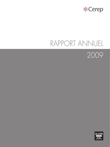 Thumbnail Eurofins-Cerep Annual Report 2009