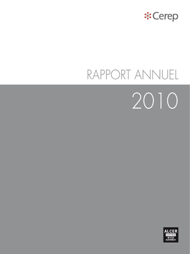 Thumbnail Eurofins-Cerep Annual Report 2010