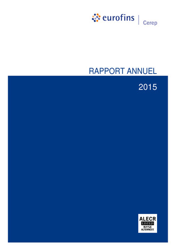 Thumbnail Eurofins-Cerep Annual Report 2015